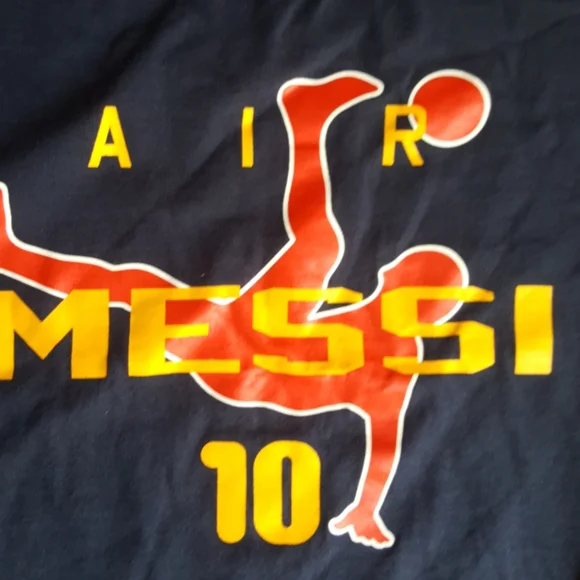 Air Messi Soccer kids 3/4 sleeve navy blue t-shirt - Picture 2 of 6